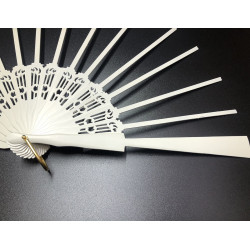 Varillas abanico PERAL CALADO MARFIL 25cm