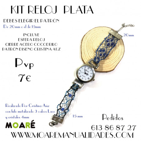 Kit Reloj Plata Bolillos