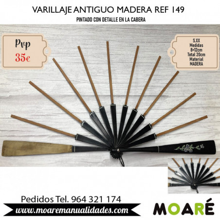 VARILLAJE ANTIGUO MADERA REF 149