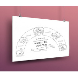 Diseño Abanico Tul 6.5cm 026
