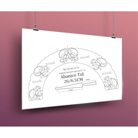 Diseño Abanico Tul 6.5cm 026
