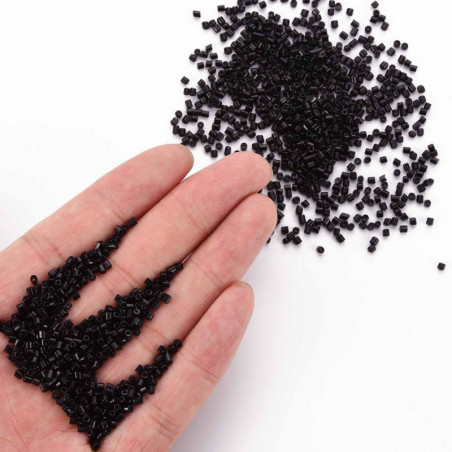 Canutillos negros lisos 3mm