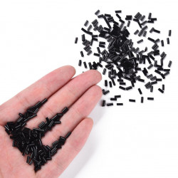 Canutillos negros lisos 3A8mm