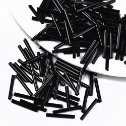 Canutillos negros lisos 20mm