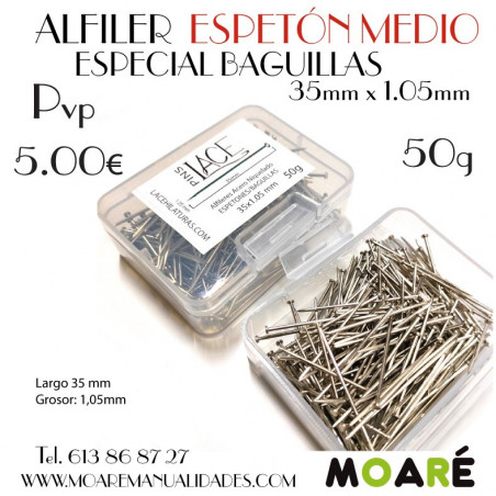 Alfiler LACE ESPETON MEDIO ESPECIAL BAGUILLAS 1,05mm