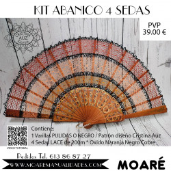 KIT Abanico 4 SEDAS AVELLANA o NEGRO