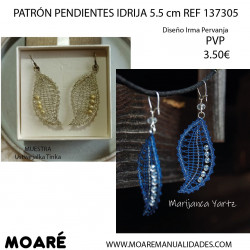 Patrón IDRIJA 137305  Pendientes - 5,5 cm Patrón IDRIJA 137305  Pendientes - 5,5 cm