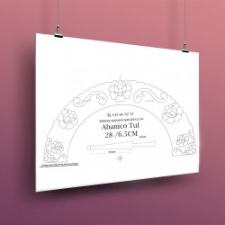 Diseño Abanico Tul 6.5cm 028