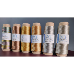 LACE Hilo Metalizado ORO 2 CABOS 500M