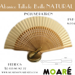 Varillas abanico CALADO  BRILLO + patrón