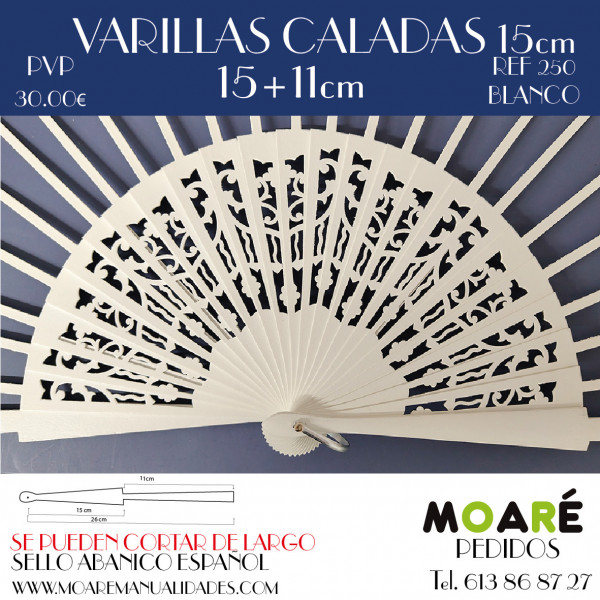 VARILLAS SIPO BLANCO 15+11cm