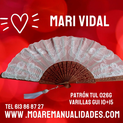 abanico bordado en tul  024G
