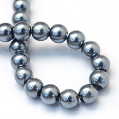Perla GRIS OSCURO 6mm 70 unidades Perla GRIS OSCURO 6mm 70 unidades