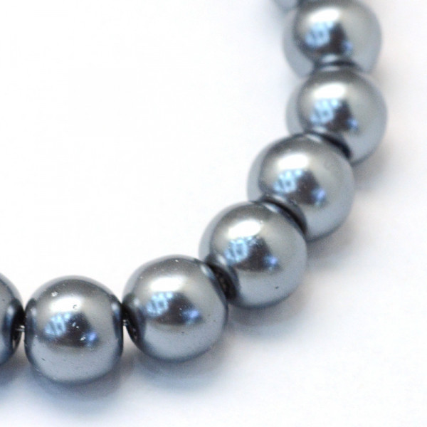 Perla GRIS OSCURO 6mm 70 unidades
