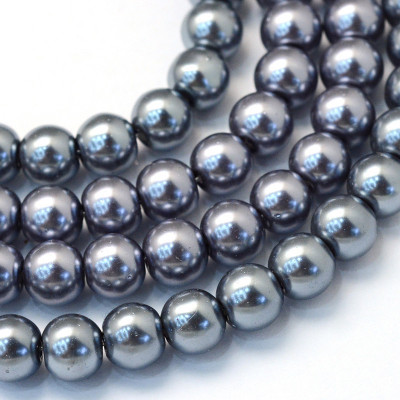 Perla GRIS OSCURO 6mm 70 unidades Perla GRIS OSCURO 6mm 70 unidades