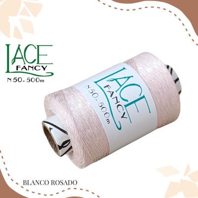 BLANCO ROSADO HILO LACE FANCY N50
