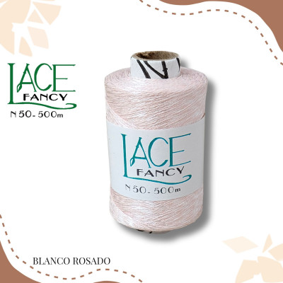BLANCO ROSADO HILO LACE FANCY N50