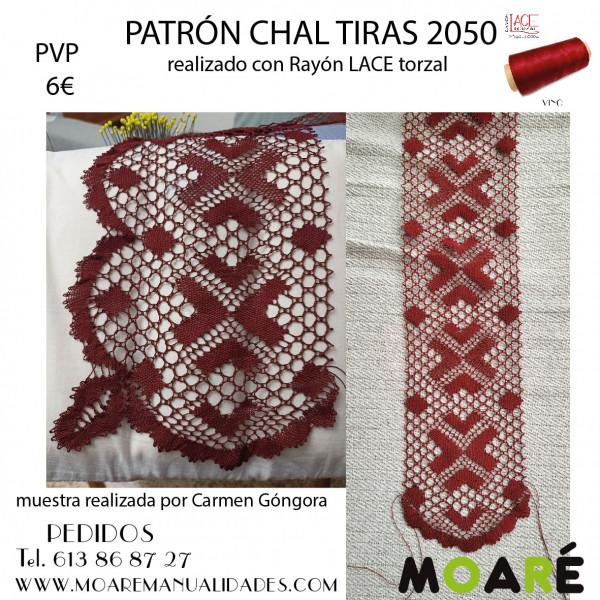 Patrón CHAL TIRAS 2050