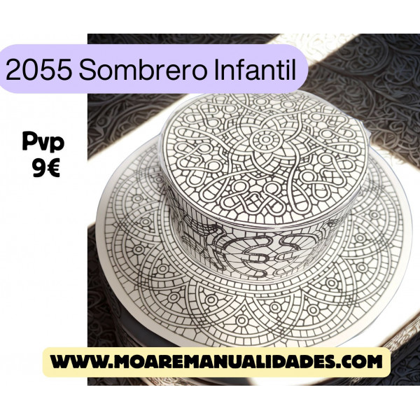 PATRON SOMBRERO INFANTIL ENCAJE IDRIJA 2055