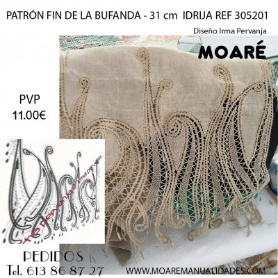 Patrón de fin de la bufanda IDRIJA REF 305201