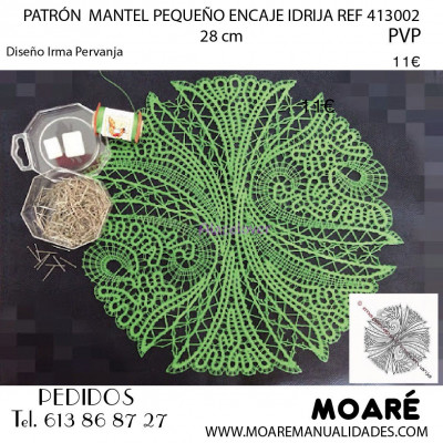 MANTEL PEQUEÑO ENCAJE IDRIJA 413002