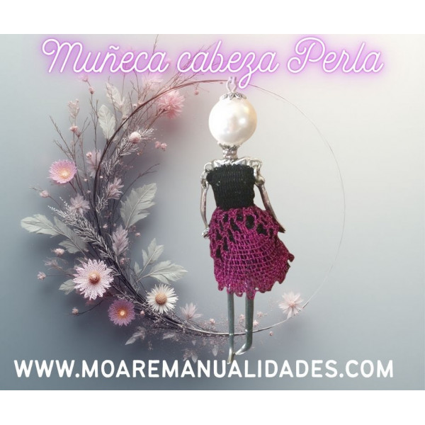 Colgante muñeca personalizable articulada cabeza perla