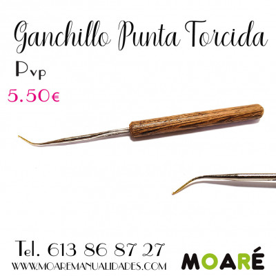 Ganchillo TORCIDO curvo invertido