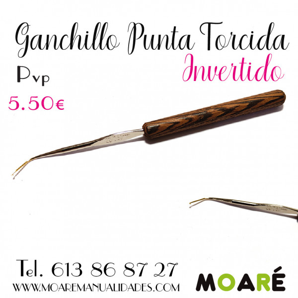 Ganchillo PUNTA TORCIDA INVERTIDA