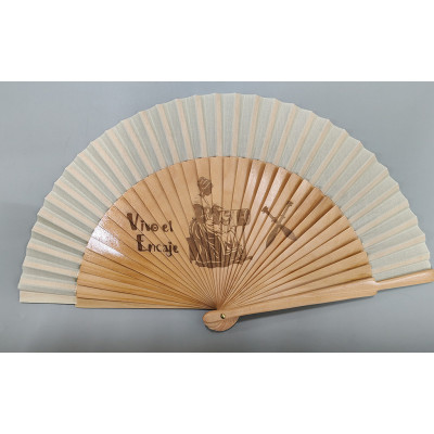 Varillas abanico ENCAJERA LASER CREMA  14.5+6.5CM Encaje de bolillos