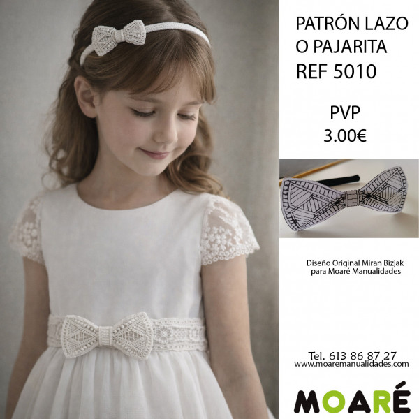 Patrón  PAJARITA O LAZO ENCAJE IDRIJA REF 5010