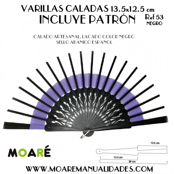VARILLAS CALADAS 13.5+12.5cm NEGRO