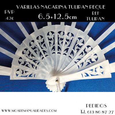 VARILLAS NACARINA TULIPAN  PEQUE 6.5 + 12.5 BLANCO
