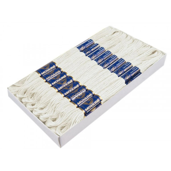 BLANCO ROTO Hilo de algodón para bordar Mouline