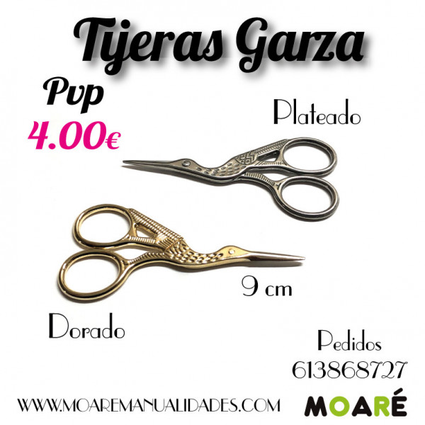 Tijeras DISEÑO GARZA 9CM