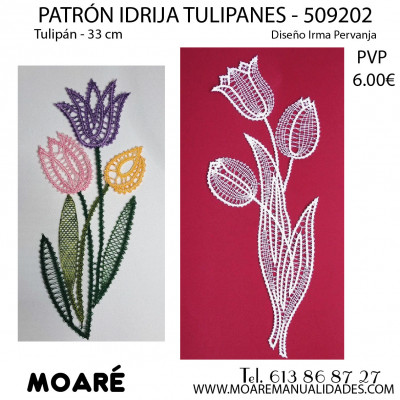 PATRÓN TULIPANES 33 CM 509202 IDRIJA