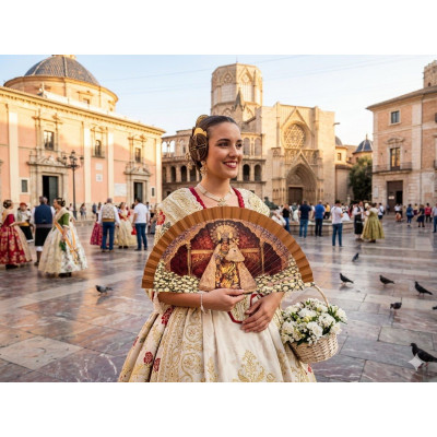 VARILLAS  VIRGEN DE LOS DESAMPARADOS PATRON ENCAJE DE BOLILLOS