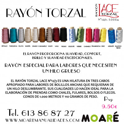RAYON LACE TORZAL RAYON LACE TORZAL NEGRO