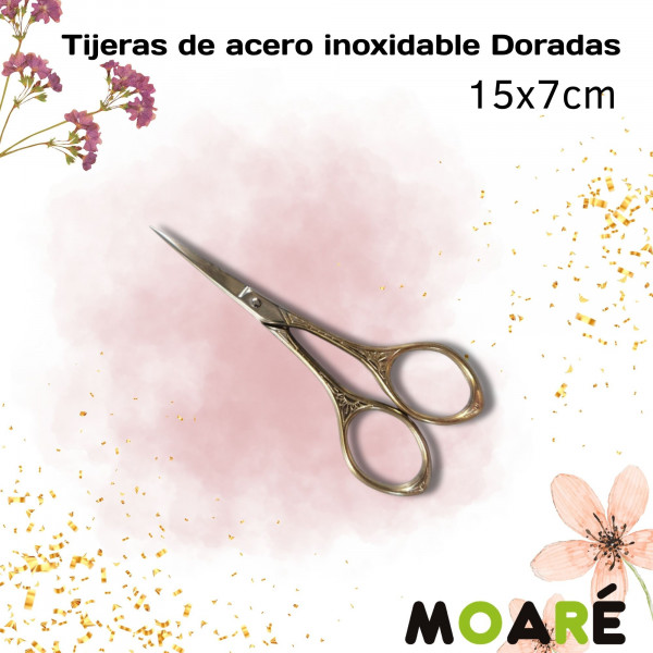 Tijeras ACERO DORADAS