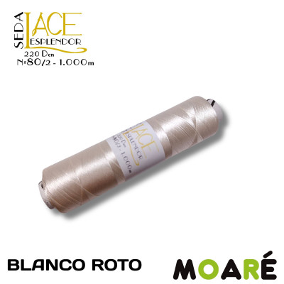 1.000m Seda LACE ESPLENDOR 80/2 BLANCO ROTO