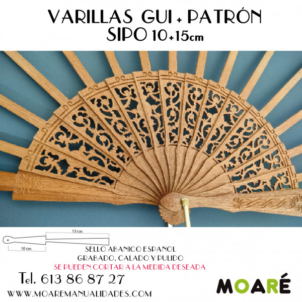 GUI Varillas abanico  SIPO 10+15cm