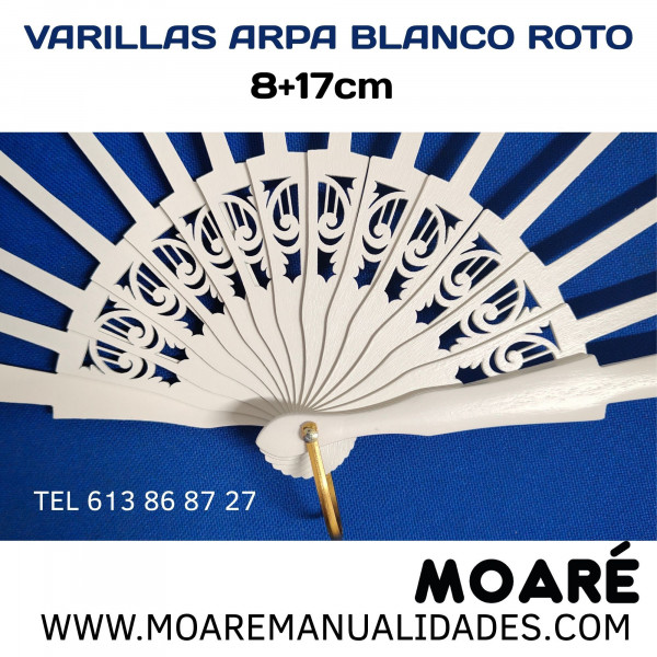 VARILLAS SIPO ARPA BLANCO ROTO  8+17cm