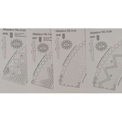 PATRONES 14.5+6.5 CM ENCAJE DE BOLILLOS