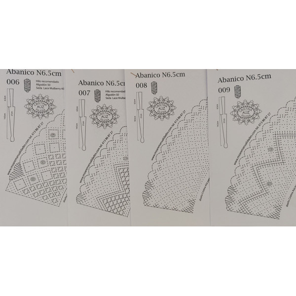 PATRONES 14.5+6.5 CM ENCAJE DE BOLILLOS