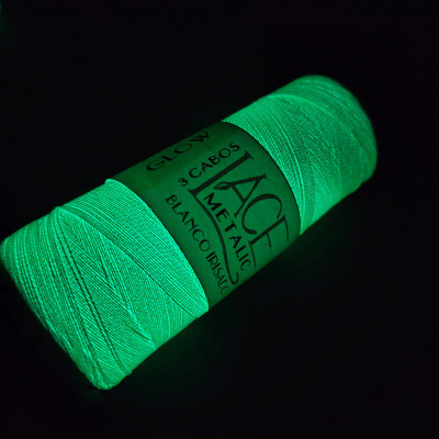 BOBINA Hilo Metalizado Blanco IRISADO LUMINISCESTE 250m GLOW