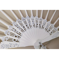 Varillas abanico PERAL CALADO BLANCO 10+15cm 
