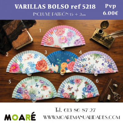 VARILLAS abanico BOLSO 5218
