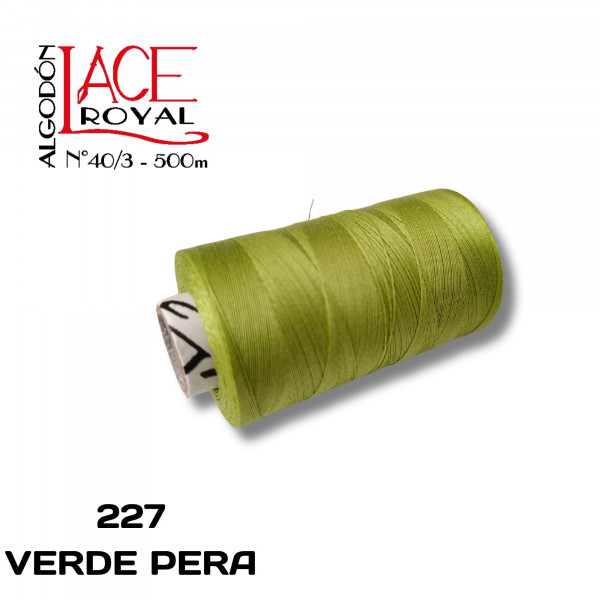 277 VERDE PERA N40 ALGODÓN EGIPCIO ROYAL