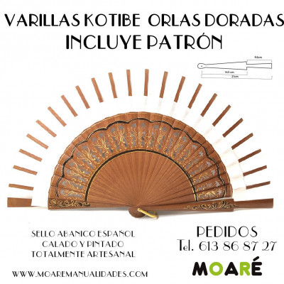 Varillas KOTIBE ORLAS DORADAS Encaje de bolillos