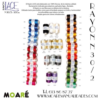 RAYON VISCOSA n30 encaje de bolillos COLOR 961