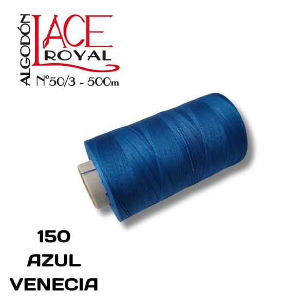150 AZUL VENECIA N50 ALGODÓN EGIPCIO ROYAL